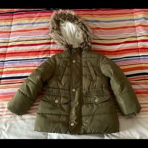 2T olive green toddler girl coat